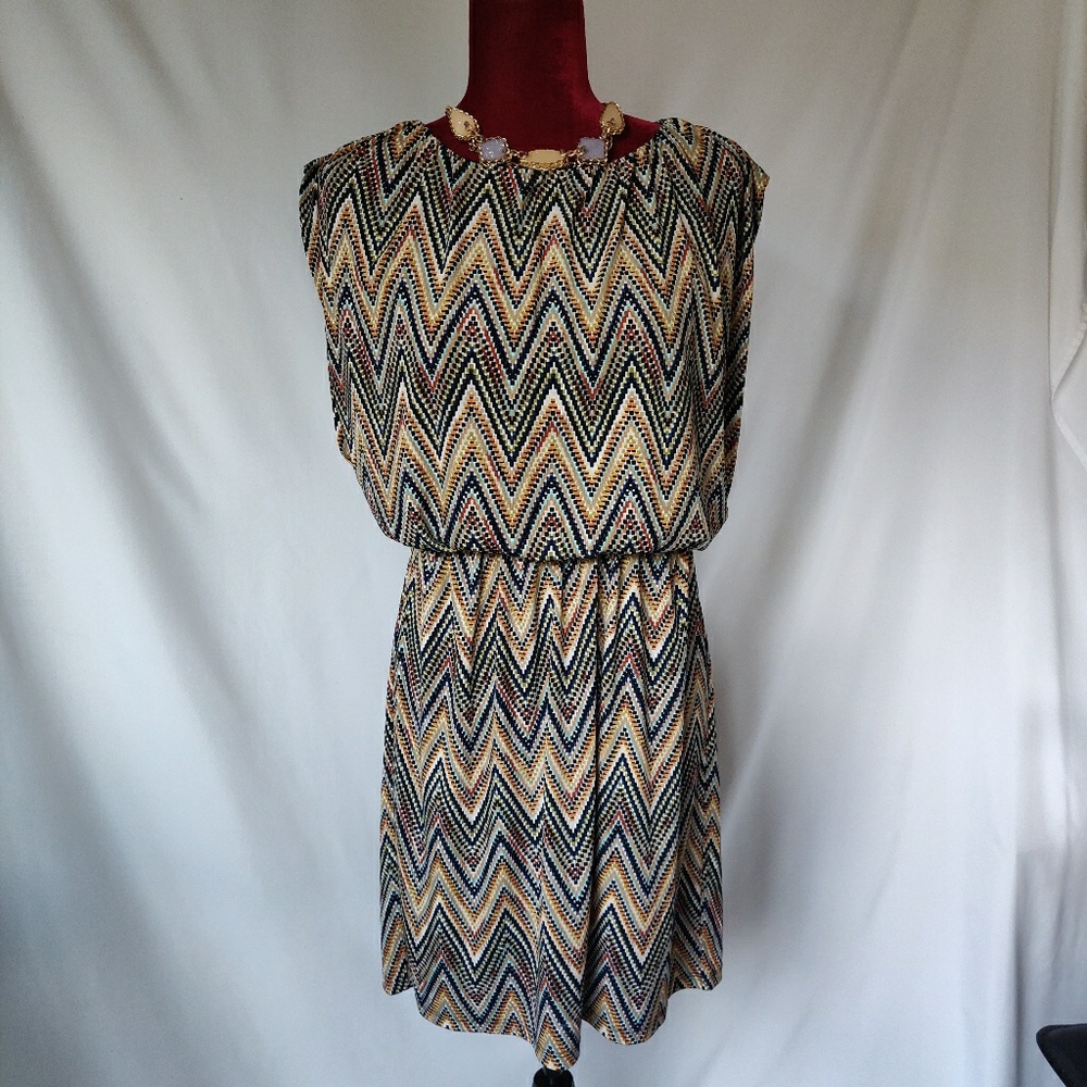 Enfocus | Multicolor Geo Dress